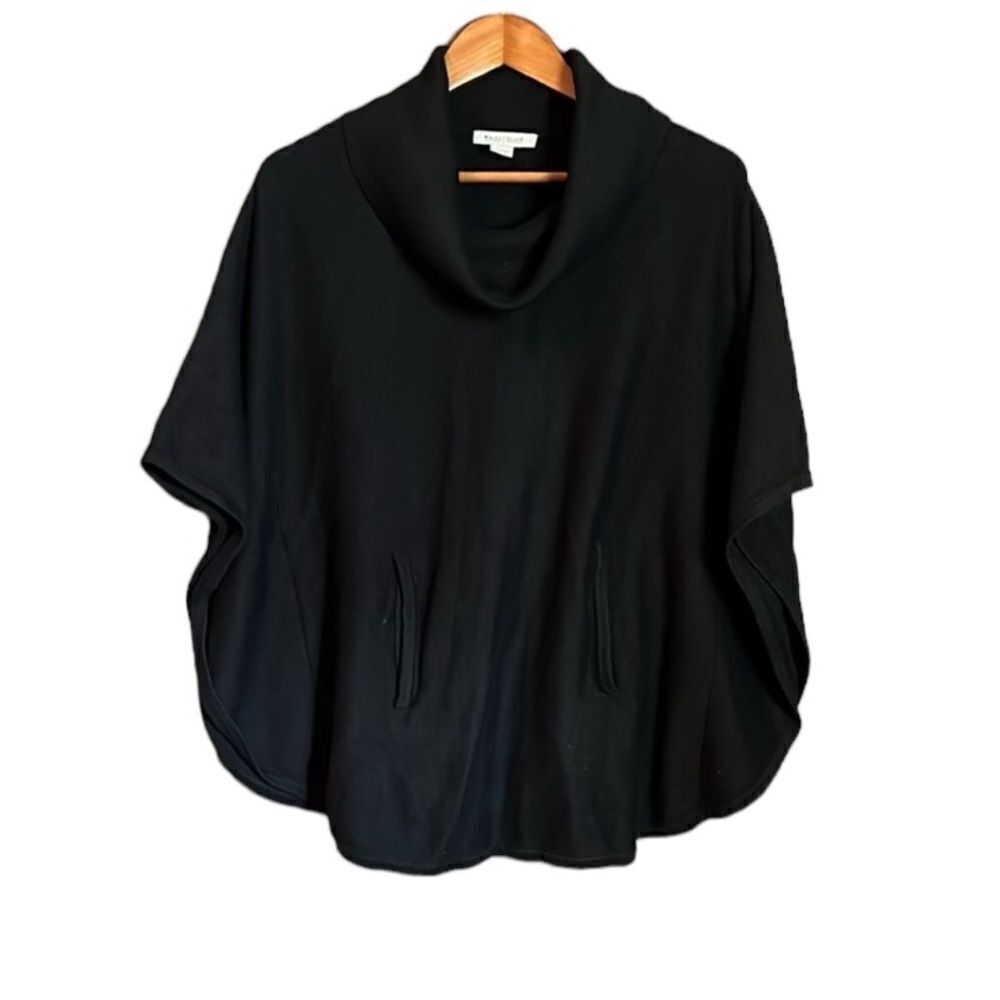White House Black Market Black knit Poncho.‎ Size xs